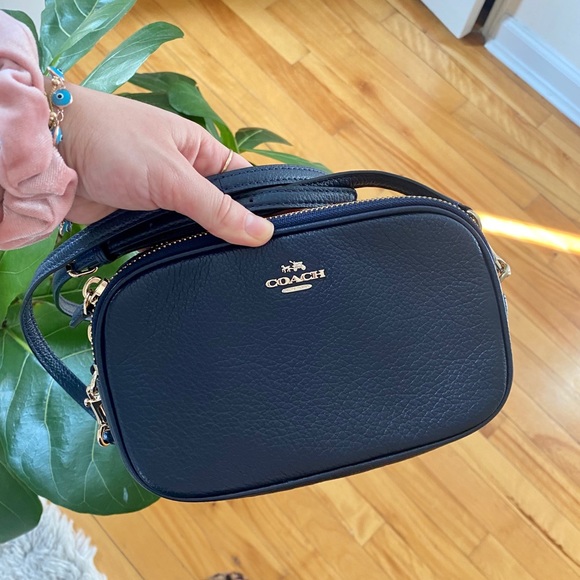 Coach Handbags - Coach mini navy crossbody purse bag bag leather